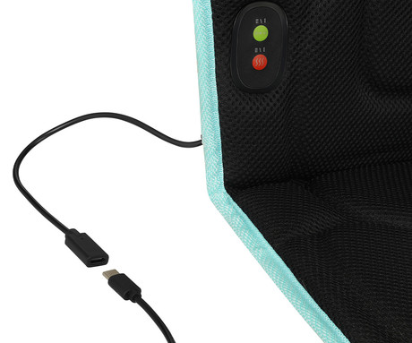 MEDIVON COSY MESH GO masažna blazina, profesionalna, 3D VIBRACIJSKA masaža, sproščanje / raztezanje / regeneracija, večconska globoka masaža, funkcija gretja, ActiveContour izdelava, USB-C napajanje