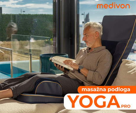 MEDIVON YOGA PRO masažna podloga, profesionalna, SHIATSU masaža, sproščanje / raztezanje / regeneracija, večconska globoka masaža, zračne pozicijske blazine, funkcija gretja, daljinski upravljalnik