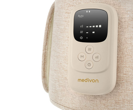 MEDIVON SOLE DUO kompresijska masažna naprava za noge, limfna / profesionalna, sproščanje / raztezanje / regeneracija, polnilna baterija, 5 načinov, 5 intenzivnosti, funkcija gretja, LED zaslon, timer