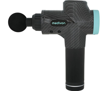 MEDIVON GUN ACTIVE X masažna pištola / naprava, univerzalna, 30W, 30 hitrosti, 10 nastavkov, 1500mAh polnilna baterija, LCD zaslon, sproščanje / raztezanje / regeneracija, USB Type-C, +torbica
