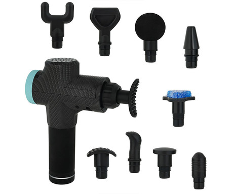 MEDIVON GUN ACTIVE X masažna pištola / naprava, univerzalna, 30W, 30 hitrosti, 10 nastavkov, 1500mAh polnilna baterija, LCD zaslon, sproščanje / raztezanje / regeneracija, USB Type-C, +torbica