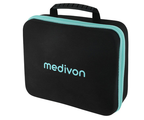 MEDIVON GUN ACTIVE X masažna pištola / naprava, univerzalna, 30W, 30 hitrosti, 10 nastavkov, 1500mAh polnilna baterija, LCD zaslon, sproščanje / raztezanje / regeneracija, USB Type-C, +torbica