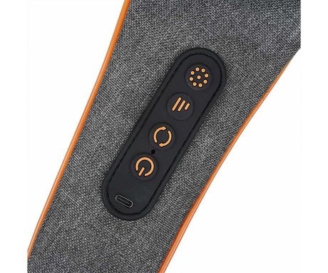 MEDIVON COLLAR SIMPLE 2 masažna naprava za telo, profesionalna, 3D SHIATSU masaža, 3 načini, sproščanje / raztezanje / regeneracija, polnilna baterija, funkcija gretja, časovnik, gumbi, ročaji, USB-C