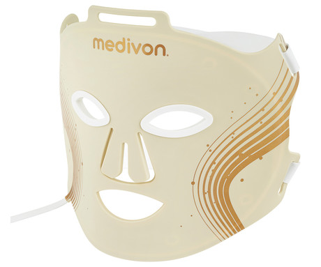 MEDIVON LUMI MAX 3V1 maska za LED svetlobno terapijo, profesionalna / medicinska, regeneracija / Red Light Therapy, polnilna baterija, 744 LED diod, 6 načinov, 3 intenzivnosti, daljinec, timer, Velcro