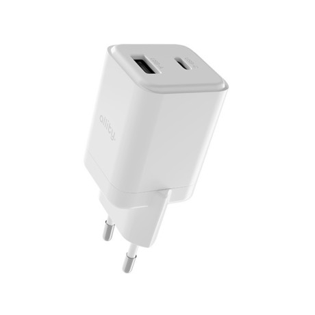 ALLITY ATC-01 GaN polnilec, 30W, 1x USB Type-C, 1x USB Type-A, bel