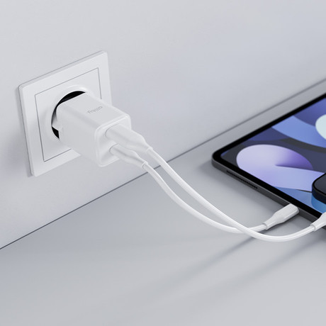 ALLITY ATC-01 GaN polnilec, 30W, 1x USB Type-C, 1x USB Type-A, bel