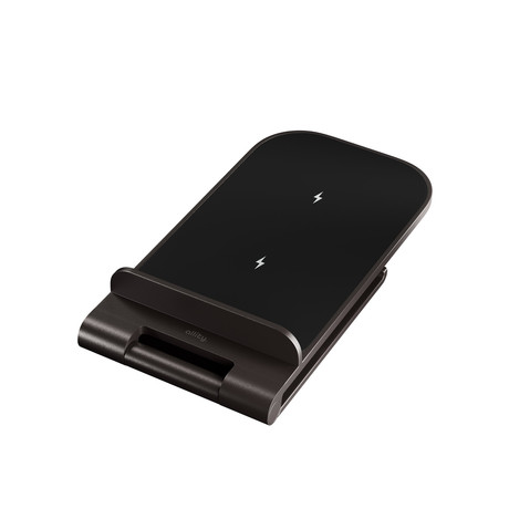 ALLITY AWC-100-15W brezžični polnilec / stojalo, univerzalni, 15W brezžično polnjenje, Qi tehnologija, nastavljiv naklon, USB Type-C, priložen kabel, siv (Graphite)