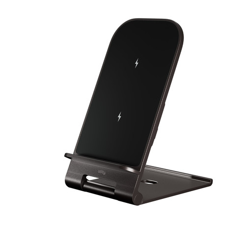 ALLITY AWC-100-15W brezžični polnilec / stojalo, univerzalni, 15W brezžično polnjenje, Qi tehnologija, nastavljiv naklon, USB Type-C, priložen kabel, siv (Graphite)