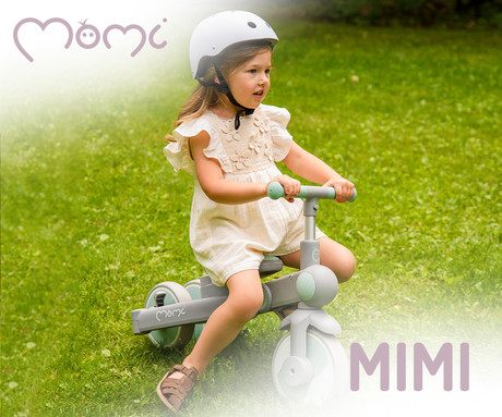 MoMi MIMI otroška čelada, 47-58cm, nastavljiv obseg in trakovi, trpežni materiali, ultra lahka teža, 11 zračnikov, univerzalna oblika, modra