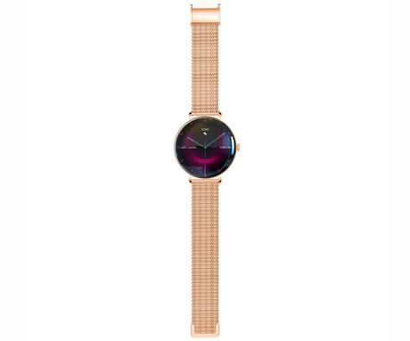 FOREVER Lucca SB-370 pametna ura, 1.43" AMOLED, + pikčasti pašček, roza zlata (Rose Gold)