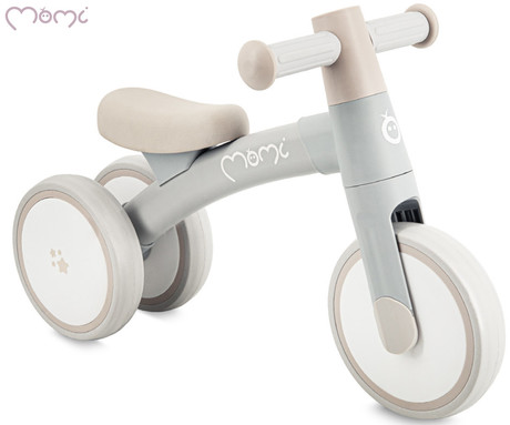 MoMi TEDI otroško kolo / poganjalec, notranja in zunanja uporaba, trojna kolesa, nedrseči ročaji, trden okvir, lahka teža, 56x36x24 cm, sivo