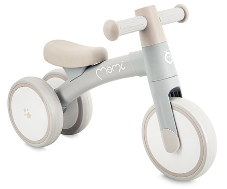 MoMi TEDI otroško kolo / poganjalec, notranja in zunanja uporaba, trojna kolesa, nedrseči ročaji, trden okvir, lahka teža, 56x36x24 cm, sivo