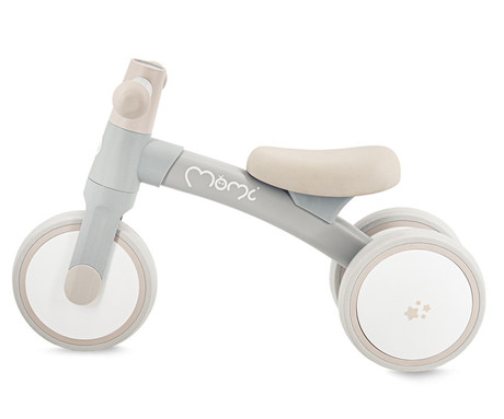MoMi TEDI otroško kolo / poganjalec, notranja in zunanja uporaba, trojna kolesa, nedrseči ročaji, trden okvir, lahka teža, 56x36x24 cm, sivo