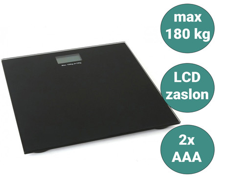 Osebna tehtnica Platinet/Omega OBSW, LCD prikazovalnik, do 180kg, črna