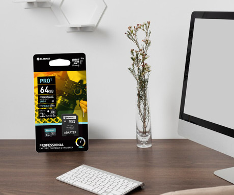 PLATINET PMMSDX64UI microSD kartica, 64GB, 70MB/s, class10, UHS-I, +adapter