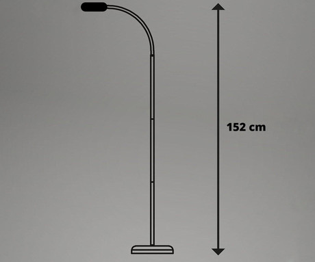 PLATINET PFL20 talna LED svetilka, 10W, do 680 lumnov, nastavljiva svetlost, nastavljiva barvna temperatura, upogljiva, IP20 odpornost, +daljinski upravljalnik, 152x23x23cm, črna