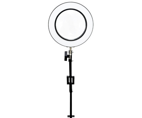 PLATINET PDLD11 MAGNIFY namizna / pisalna LED svetilka, do 500 lumnov, nastavljiva svetlost / barvna temperatura / naklon, 3x povečevalna leča, aluminij, +adapter, 48x16x15cm, črna