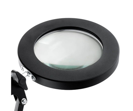 PLATINET PDLD11 MAGNIFY namizna / pisalna LED svetilka, do 500 lumnov, nastavljiva svetlost / barvna temperatura / naklon, 3x povečevalna leča, aluminij, +adapter, 48x16x15cm, črna