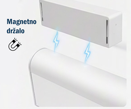 PLATINET PLL003 STICKY stenska / stropna LED svetilka, 170 lumnov, senzor gibanja, magnetno pritrjevanje, 2400mAh polnilna baterija, 7000-2900K barvna temperatura, USB Type-C, 40x6.4x3.4cm, bela