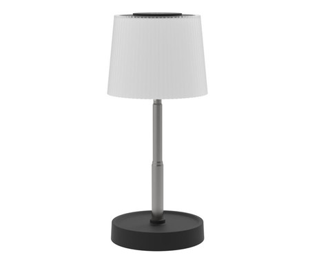 PLATINET PTL45 WAVY brezžična namizna LED svetilka, do 160 lumnov, nastavljiva svetlost / barvna temperatura / višina,  1200mAh polnilna baterija, IP44 odpornost, USB Type-C, 28.5x10cm, črno-bela