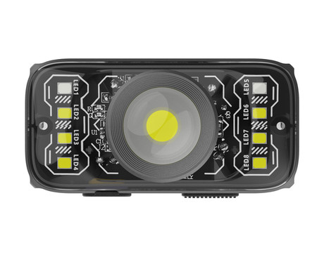 PLATINET PHL2922 naglavna LED svetilka, 5W moč, 55 lumnov, 500mAh polnilna baterija, nastavljiva svetlost, ZOOM funkcija, 5 načinov delovanja, upravljanje z gumbi, +naglavni trak, USB Type-C, črna