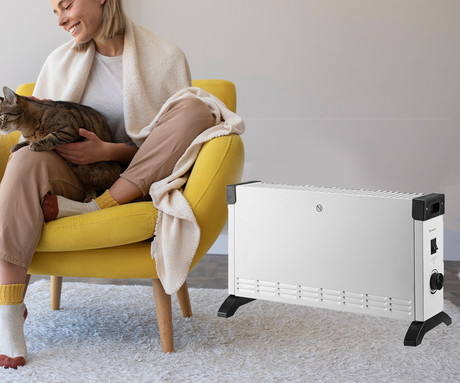 PLATINET PEH01 električni konvektorski grelnik / radiator, 2000W, 3 moči gretja, termostat, zaščita pred pregrevanjem, 140cm kabel, 54x30x19cm, bel