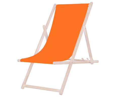 PLATINET PSW leseni ležalnik, MADE in EU, 3 stopnje nastavitve, zložljiva oblika, ultra lahka teža, zaščita pred nenamernim zlaganjem, bukov les, UV & vodoodporna tkanina, oranžen