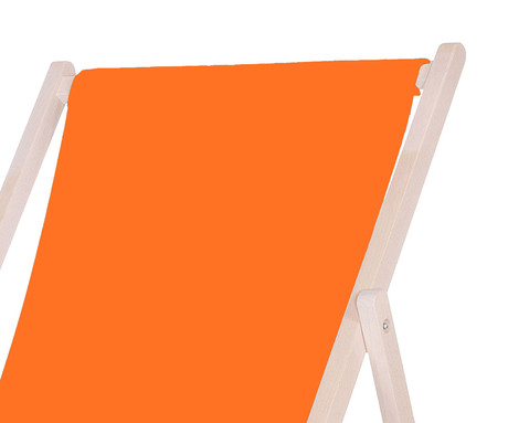 PLATINET PSW leseni ležalnik, MADE in EU, 3 stopnje nastavitve, zložljiva oblika, ultra lahka teža, zaščita pred nenamernim zlaganjem, bukov les, UV & vodoodporna tkanina, oranžen