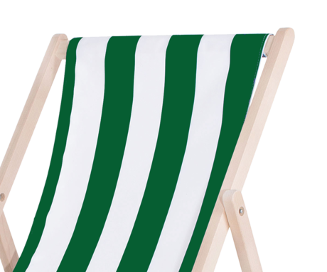 PLATINET PSW leseni ležalnik, MADE in EU, 3 stopnje nastavitve, zložljiva oblika, ultra lahka teža, zaščita pred nenamernim zlaganjem, bukov les, UV & vodoodporna tkanina, zeleno-bel