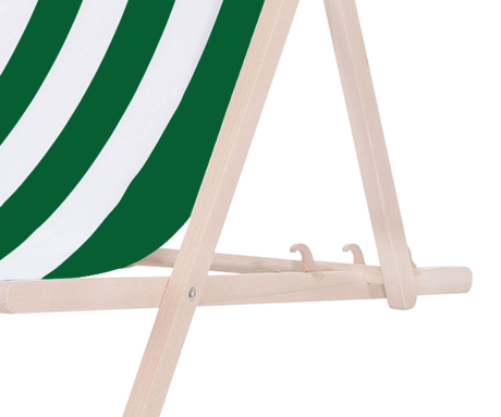 PLATINET PSW leseni ležalnik, MADE in EU, 3 stopnje nastavitve, zložljiva oblika, ultra lahka teža, zaščita pred nenamernim zlaganjem, bukov les, UV & vodoodporna tkanina, zeleno-bel