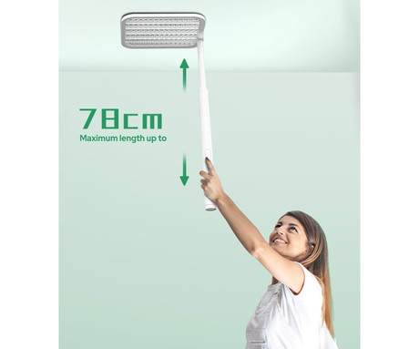 PLATINET PRMB3875 2v1 električni lopar proti mrčesu / insektom, 5W moč, zložljiva zasnova, polnilna baterija, visoka učinkovitost, trpežna izdelava, tiho delovanje, USB Type-C, bel