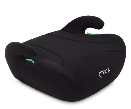 MoMi LIKO otroški avtosedež / booster, i-SIZE, univerzalni, EPA penasto mehko oblazinjenje, HDPE trpežna plastika, ergonomski ročaji, pralna tkanina, za otroke 125-150cm, 39x43x20cm, črn