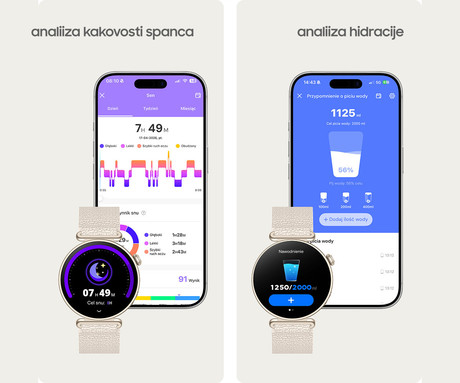 FOREVER ROSADUST SB-380 pametna ura, 1.32" AMOLED zaslon, 2 paščka, BT 5.3, Android + iOS, baterija, aplikacija, spremljanje zdravja / spanca / aktivnosti, AGC 6H steklo, IP68, roza zlata (Rose Gold)