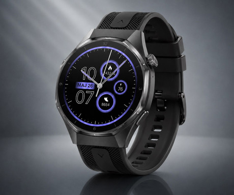 FOREVER xBASE SW-720 pametna ura, 1.43" AMOLED zaslon, 2 paščka, BT 5.3, Android + iOS, baterija, aplikacija, spremljanje zdravja / spanca / aktivnosti, AGC 6H steklo, IP68, črna (Classic Black)