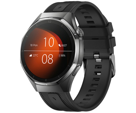 FOREVER xBASE SW-720 pametna ura, 1.43" AMOLED zaslon, 2 paščka, BT 5.3, Android + iOS, baterija, aplikacija, spremljanje zdravja / spanca / aktivnosti, AGC 6H steklo, IP68, črna (Classic Black)