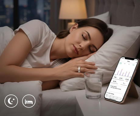 FOREVER BOTANICAL SR-101 pametni prstan, velikost 6, BT 5.4, Android + iOS, baterija, aplikacija, spremljanje zdravja / spanca / aktivnosti, 5ATM, +polnilna postaja, kovinski, roza zlat (Rose Gold)