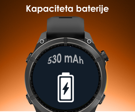 FOREVER FOCUS SW-900 pametna ura, GPS, 1.43" AMOLED zaslon, BT 5.4, Android + iOS, baterija, aplikacija, obvestila / klicanje, spremljanje zdravja / spanca / aktivnosti, IP68, črna (Midnight Black)