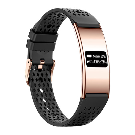 FOREVER ELEGANCE SB-B8 pametna zapestnica / ura, OLED zaslon, 2 paščka, BT 5.3, Android + iOS, baterija, aplikacija, spremljanje zdravja / spanca / aktivnosti / športa, IPX8, roza zlata (Rose Gold)