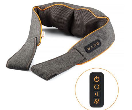 MEDIVON COLLAR SIMPLE masažna naprava za telo, profesionalna, 3D SHIATSU masaža, 2 načina, sproščanje / raztezanje / regeneracija, polnilna baterija, funkcija gretja, časovnik, gumbi, ročaji, USB-C