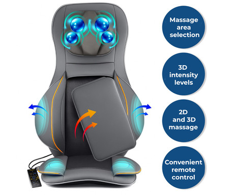 MEDIVON COSY AIR PRO masažna blazina, profesionalna, 3D SHIATSU / VIBRACIJSKA masaža, sproščanje / raztezanje / regeneracija, večconska globoka masaža, AirPressure tehnologija, gretje, daljinec