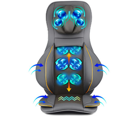MEDIVON COSY AIR PRO masažna blazina, profesionalna, 3D SHIATSU / VIBRACIJSKA masaža, sproščanje / raztezanje / regeneracija, večconska globoka masaža, AirPressure tehnologija, gretje, daljinec