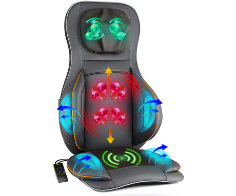MEDIVON COSY AIR PRO masažna blazina, profesionalna, 3D SHIATSU / VIBRACIJSKA masaža, sproščanje / raztezanje / regeneracija, večconska globoka masaža, AirPressure tehnologija, gretje, daljinec
