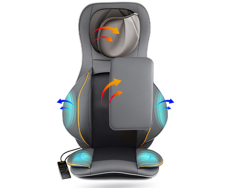MEDIVON COSY AIR PRO masažna blazina, profesionalna, 3D SHIATSU / VIBRACIJSKA masaža, sproščanje / raztezanje / regeneracija, večconska globoka masaža, AirPressure tehnologija, gretje, daljinec