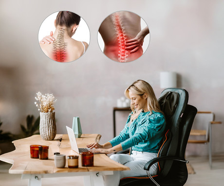 MEDIVON COSY AIR PRO masažna blazina, profesionalna, 3D SHIATSU / VIBRACIJSKA masaža, sproščanje / raztezanje / regeneracija, večconska globoka masaža, AirPressure tehnologija, gretje, daljinec