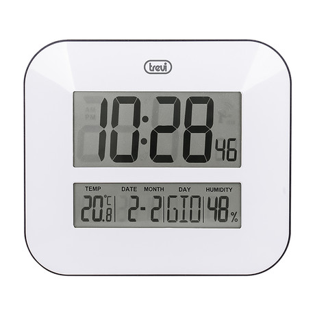 TREVI OM 3520 D digitalna ura, stenska / namizna, čas, datum, temperatura, vlažnost, bela