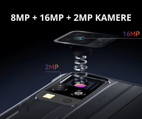 Blackview BV4800 SE robustni pametni telefon, 6.56", 4G LTE, 4GB+64GB, HD+ IPS, 90Hz, Android, 5100mAh, WIFI 5, BT 5.2, Dual SIM, GPS, NFC, Glove Mode, IP68 & IP69K & MIL-STD-810H, črn