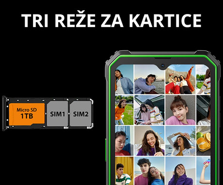 Blackview BV4800 SE robustni pametni telefon, 6.56", 4G LTE, 4GB+64GB, HD+ IPS, 90Hz, Android, 5100mAh, WIFI 5, BT 5.2, Dual SIM, GPS, NFC, Glove Mode, IP68 & IP69K & MIL-STD-810H, črn