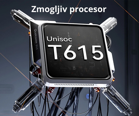 Blackview FORT 1 robustni pametni telefon, 6.56", 4G LTE, 6GB+256GB, HD+ IPS, 90Hz, Android, 3v1 AI, 10000mAh, WIFI 5, BT 5.2, Dual SIM, GPS, NFC, IP68 & IP69K & MIL-STD-810H, črn