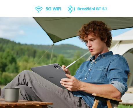 Blackview LINK 8 tablični računalnik, 12.7", Next-Gen AI, 6GB+256GB, IPS 2K+, 90Hz, Android, 8400mAh, WIFI 5, BT 5.0, GPS, QUAD STEREO zvočniki, +ovitek, +dodatki, siv (Starry Gray)