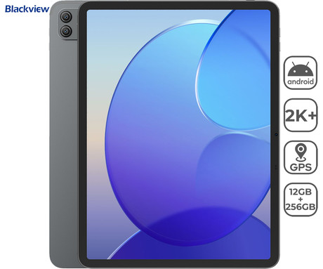Blackview LINK 8 tablični računalnik, 12.7", Next-Gen AI, 6GB+256GB, IPS 2K+, 90Hz, Android, 8400mAh, WIFI 5, BT 5.0, GPS, QUAD STEREO zvočniki, +ovitek, +dodatki, siv (Starry Gray)